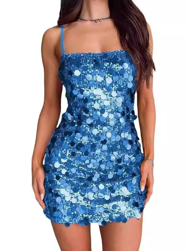 Sequined Backless Mini Dress - Image 7