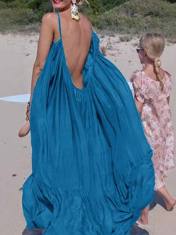 Sleeveless Halter Maxi Dress - Image 18