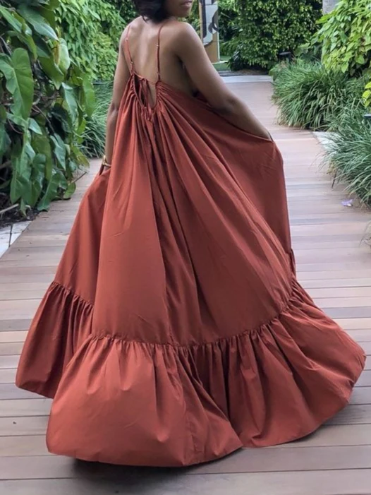 Sleeveless Halter Maxi Dress - Image 19