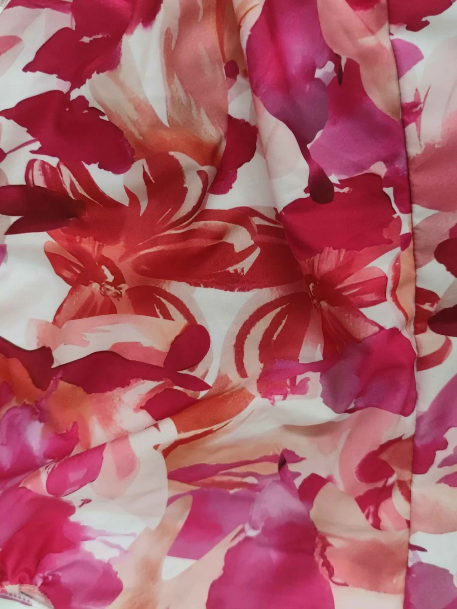 Sloping Shoulders Printed Temperament Fishtail Midi Dresses - Image 8