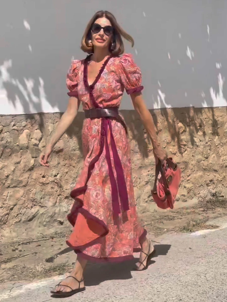 Bohemian Style Printed Vacation Maxi Dresses - Image 4