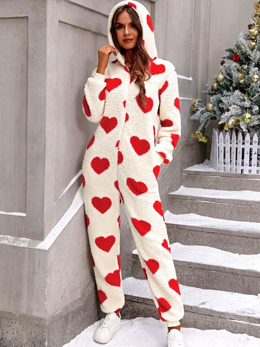 Jumpsuit Pockets Hooded Pajamas - Image 3