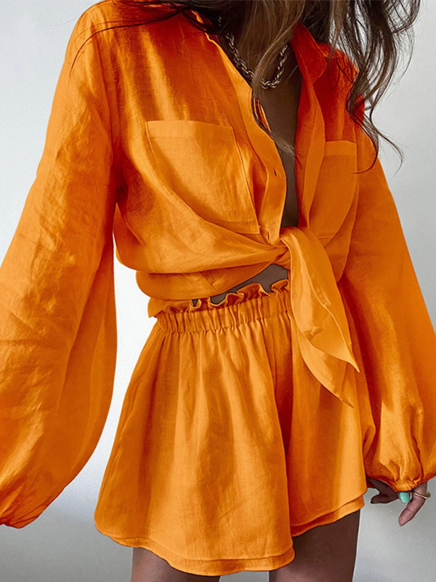 Ruffle Shorts And Shirt 2-piece Sets - Image 2