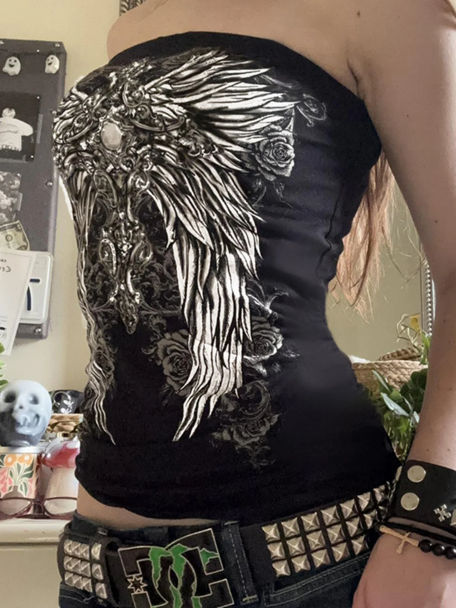 Wing Print Strapless - Image 3