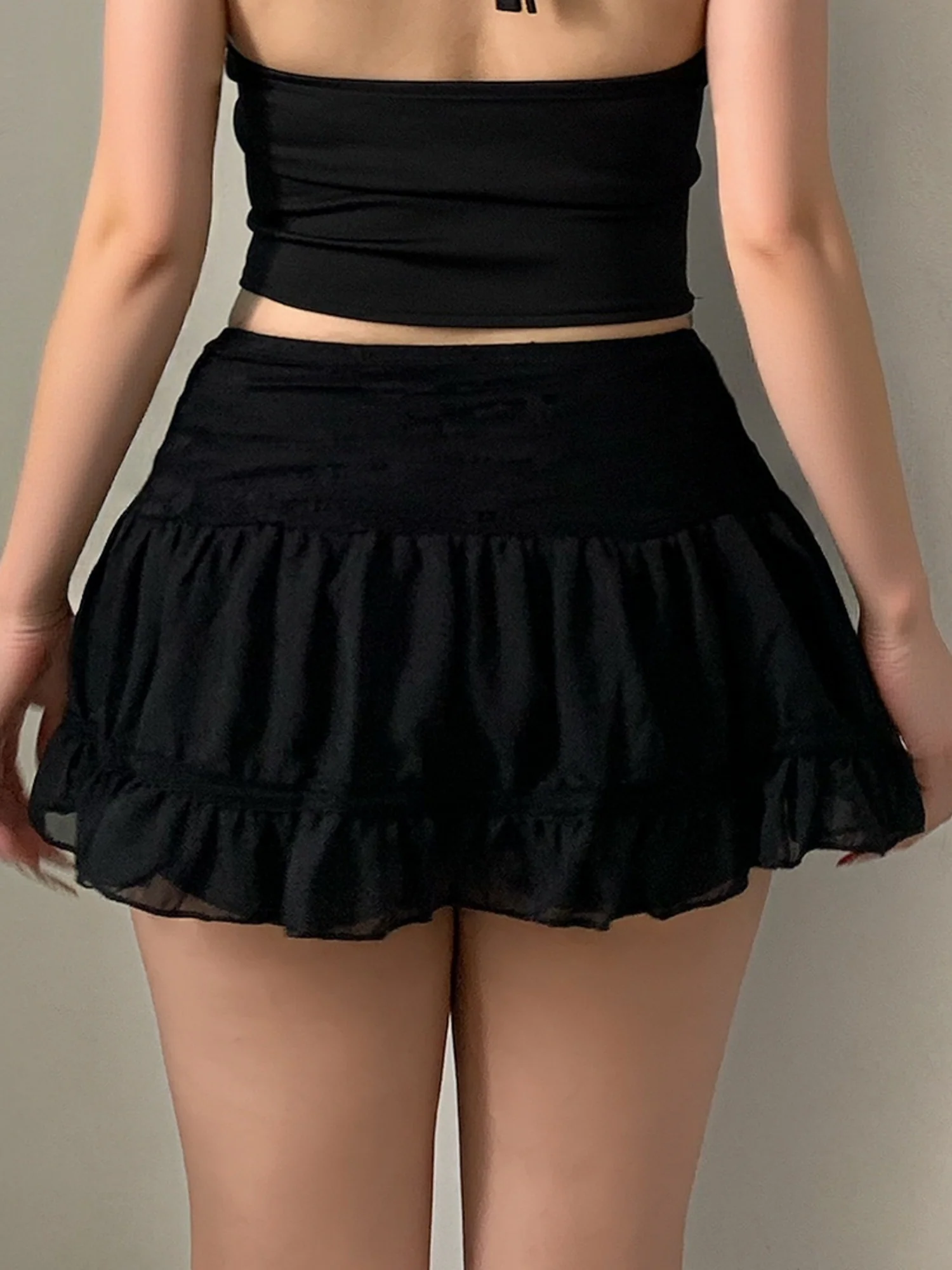 Lace Patchwork High-waisted A-line Cake Skirt - Image 4
