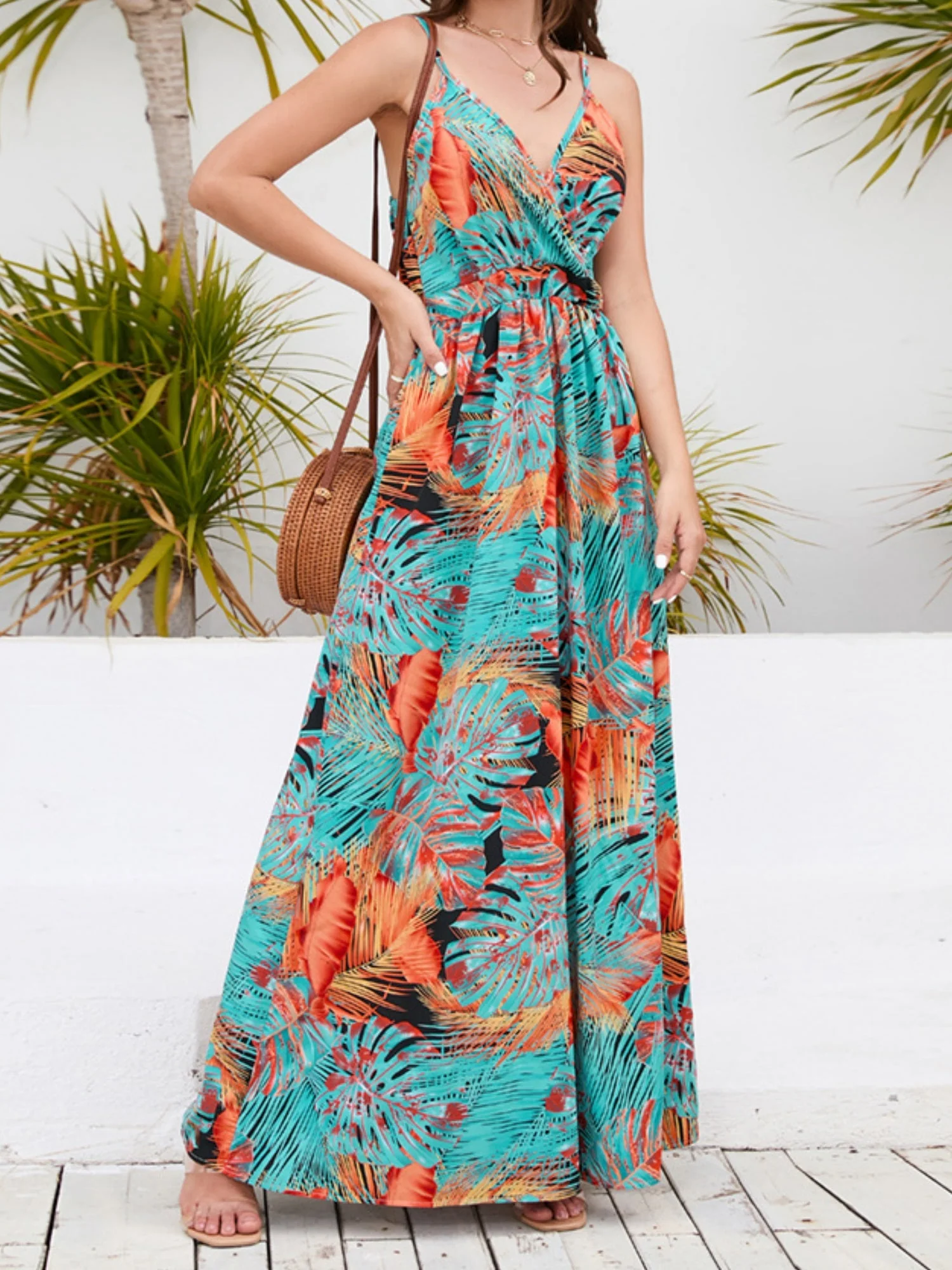Floral Print Bohemia Camisoles Maxi Dresses - Image 19