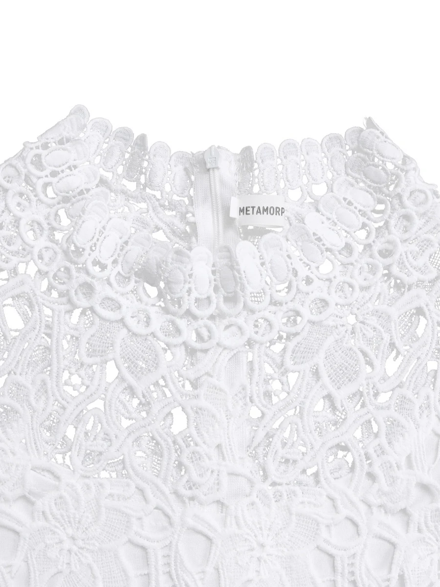 Lace Trim Hollow Short Sleeve Bandage High Waist Wide Leg Jumpsuits - Image 27