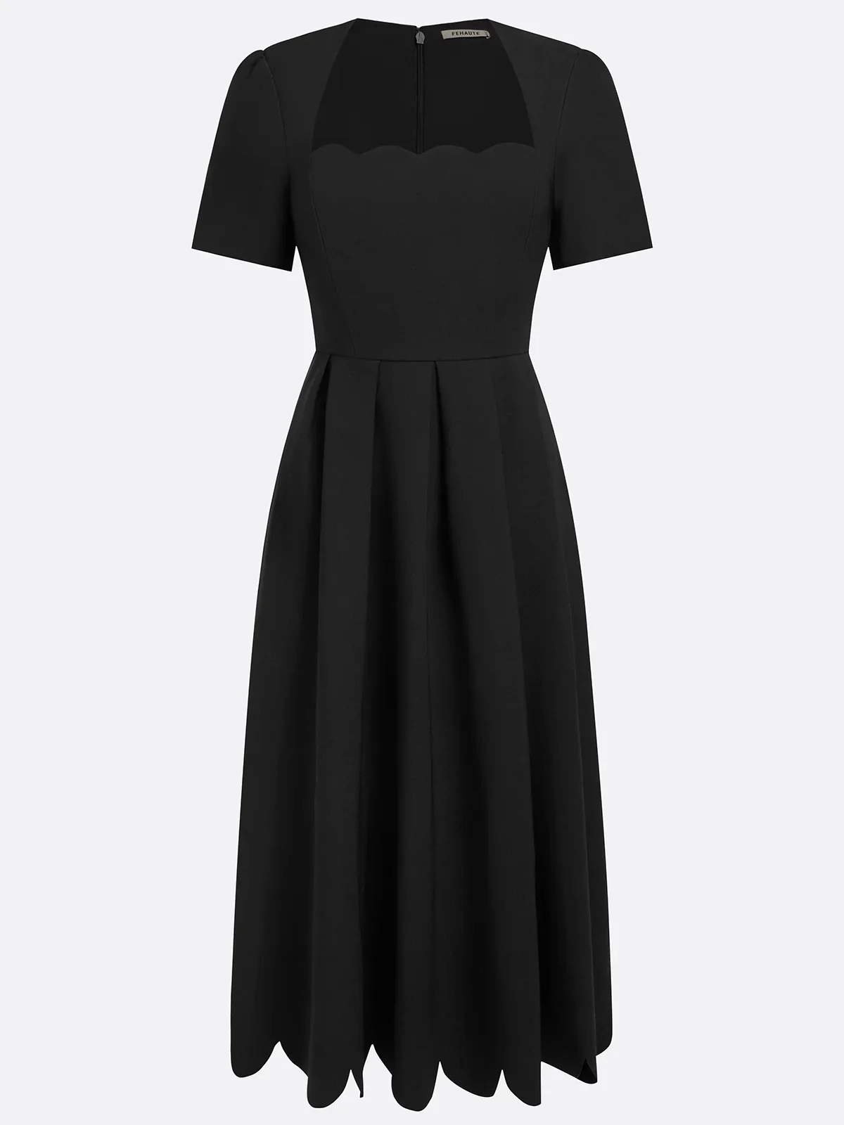 Floral Print Square Neck Midi Dress - Image 5