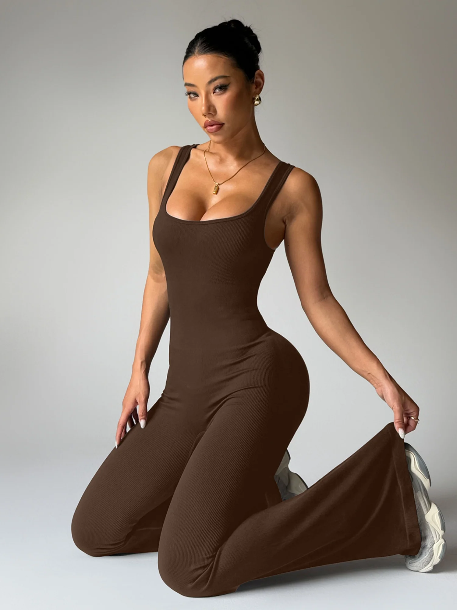 Buttock Lift Flared Pants Exercise And Fitness Yoga Jumpsuits - Image 6