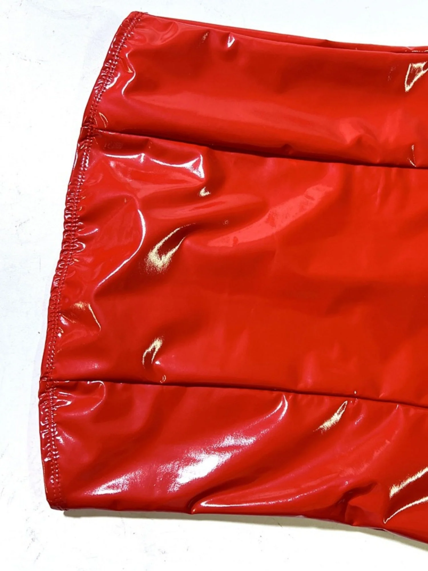 PU Leather Glossy Strapless Waist-cinching And Hip-hugging Party Mini&Short Dresses - Image 6