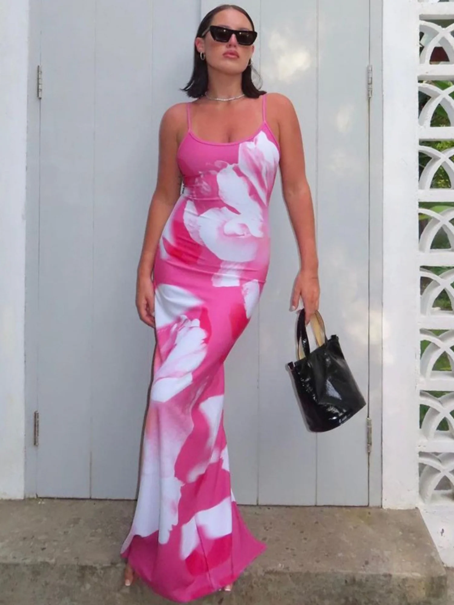 Floral Print Suspenders Maxi Dresses - Image 7