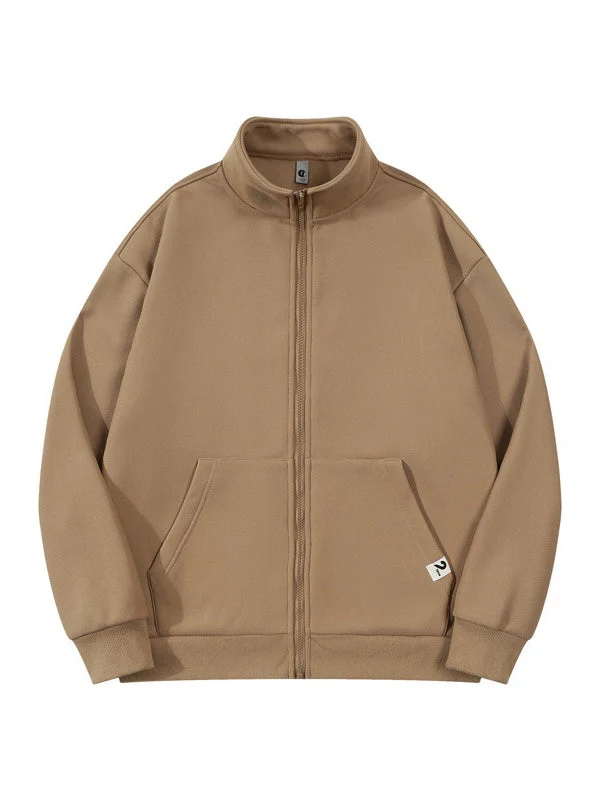 Thickening Fleece Keep Warm Stand Collar Zipper Jackets - Image 4