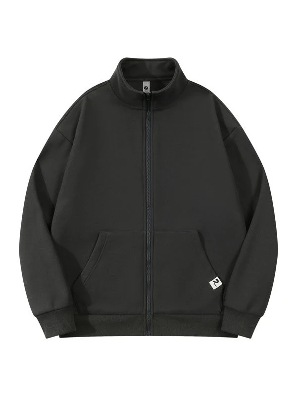 Thickening Fleece Keep Warm Stand Collar Zipper Jackets - Image 5