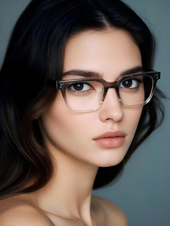 Solid Color Semi-transparent Eyeglasses