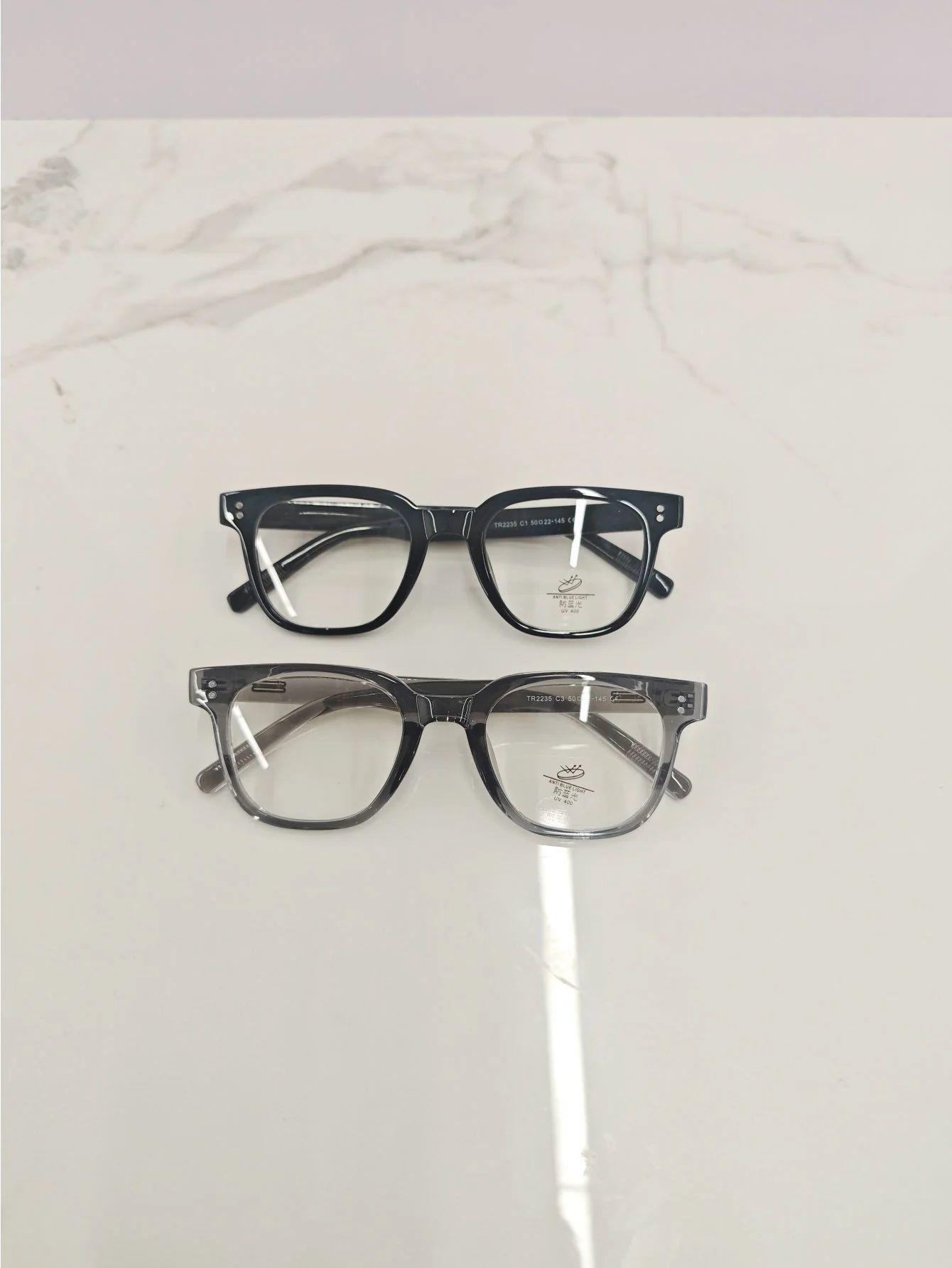 Solid Color Semi-transparent Eyeglasses - Image 10