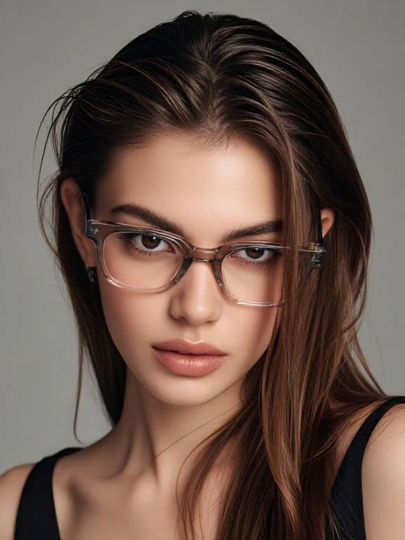Solid Color Semi-transparent Eyeglasses - Image 11