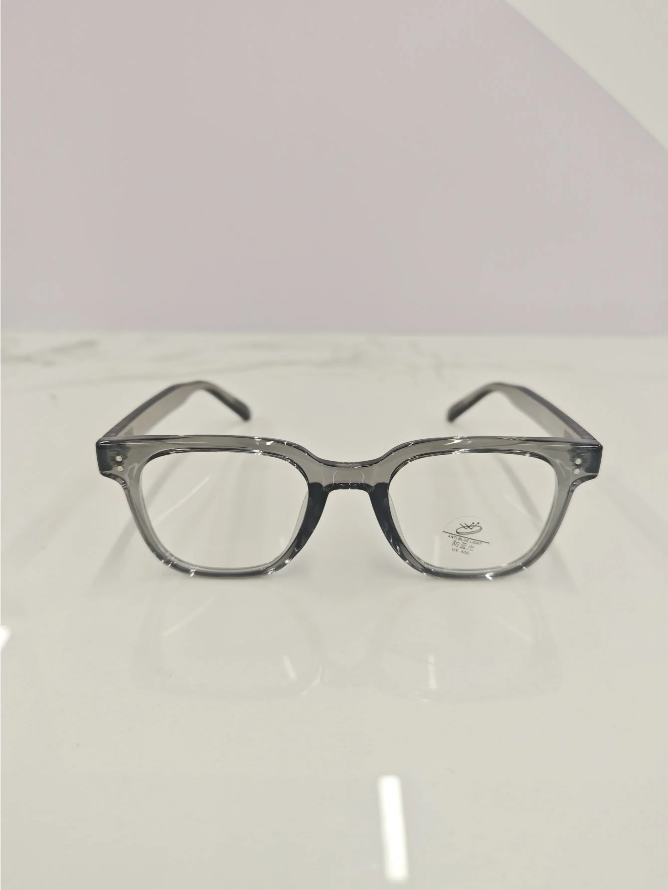 Solid Color Semi-transparent Eyeglasses - Image 2