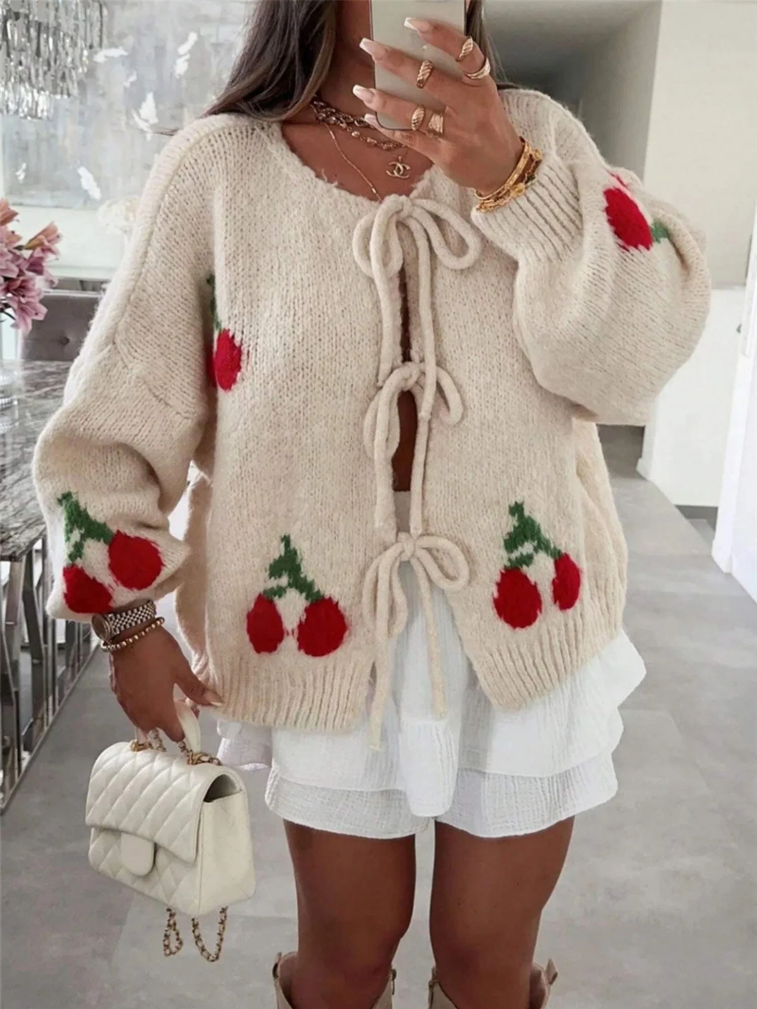 Cherry Straps Cardigans - Image 4