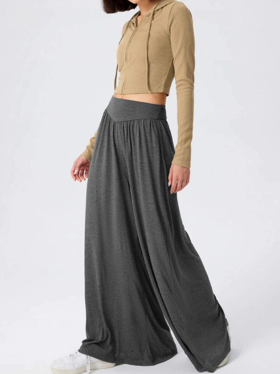 Loose-fit Culottes Pants Wide-leg Pants Drape Skirts - Image 19