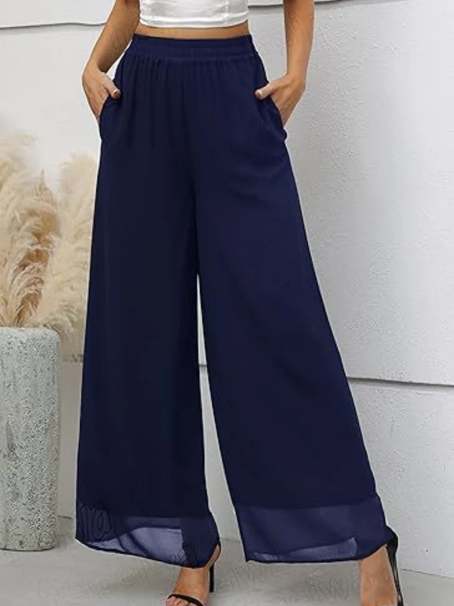 Leisure Chiffon Wide-leg Pants Loose-fit Pants - Image 8