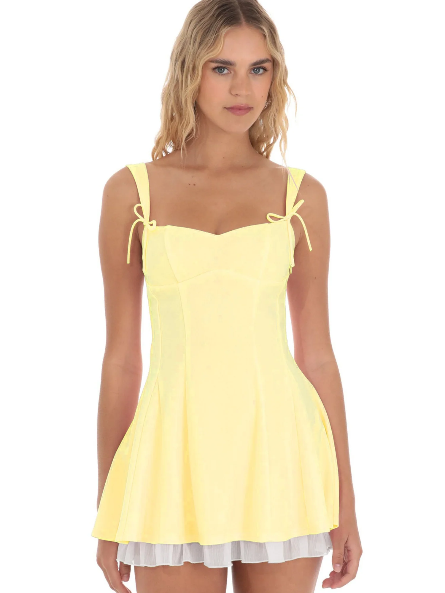 Splicing Straps And Suspenders Waist Shaping Mini&Short Dresses - Image 5