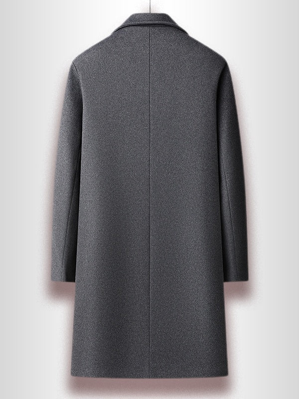 Long Suit Collar Wool Coat Cotton - Image 5