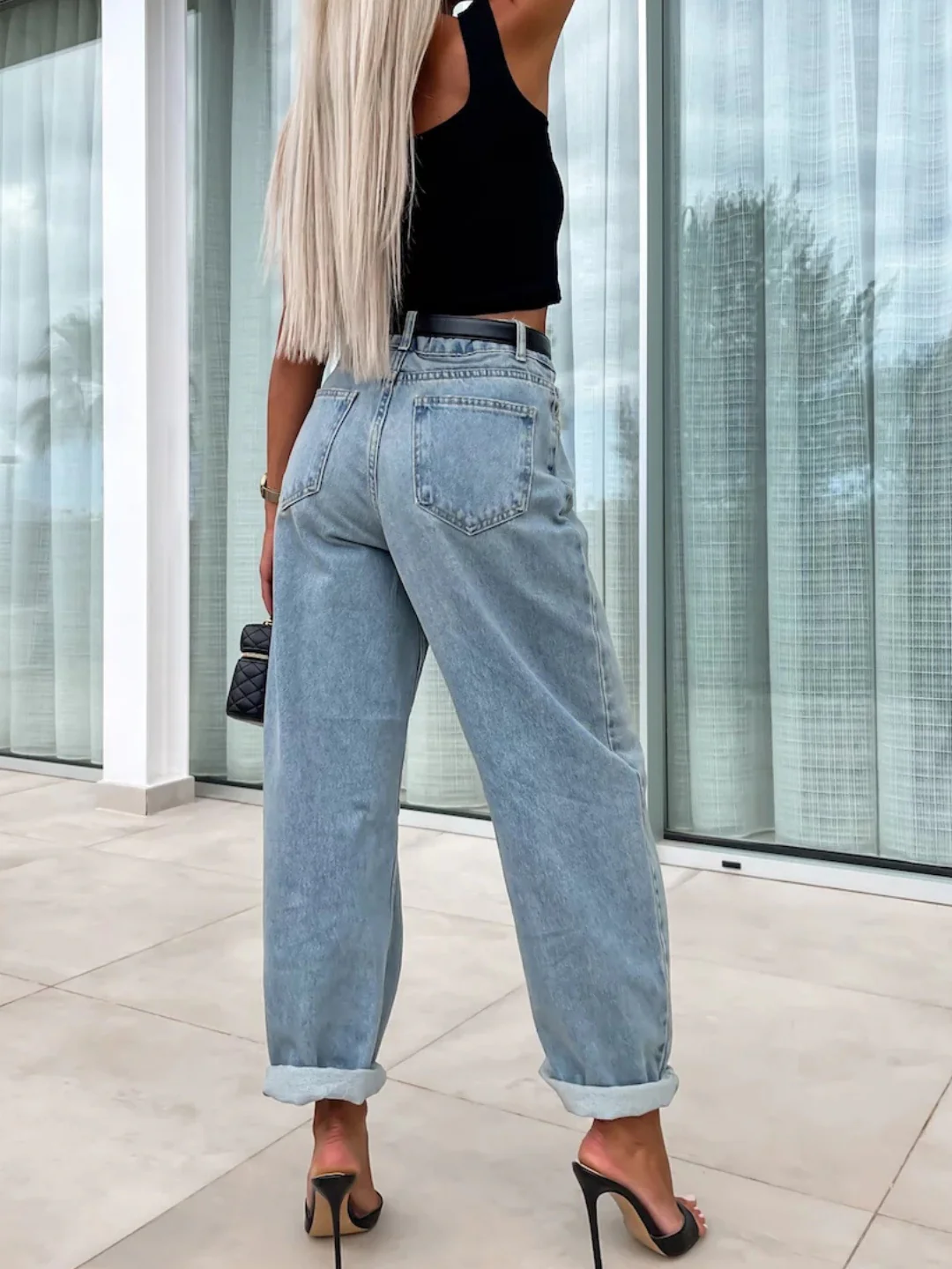 Loose Distressed Jeans - Image 4