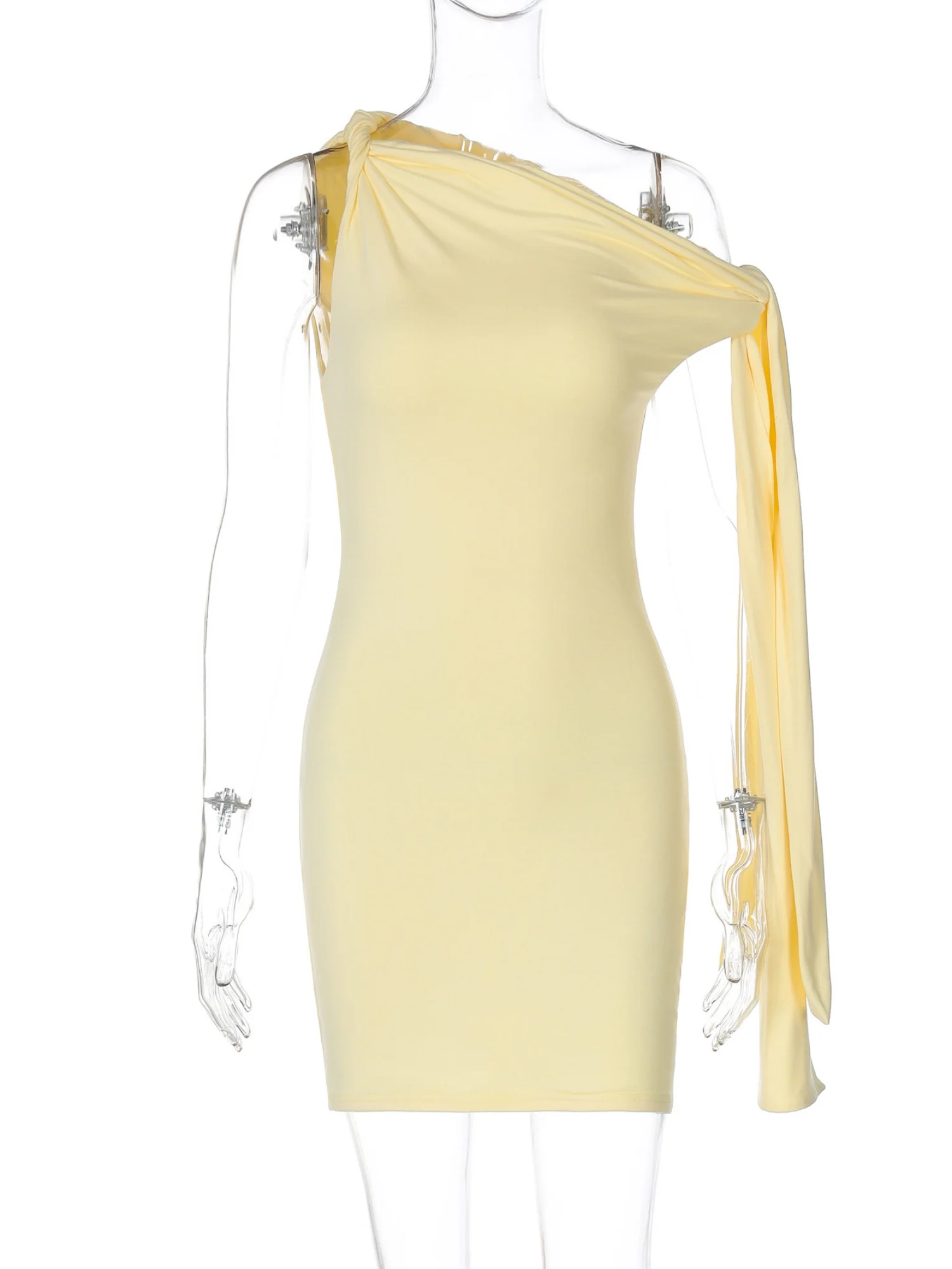 Straps Sloping Shoulders Slim Fit Hip Body Mini&Short Dresses - Image 5