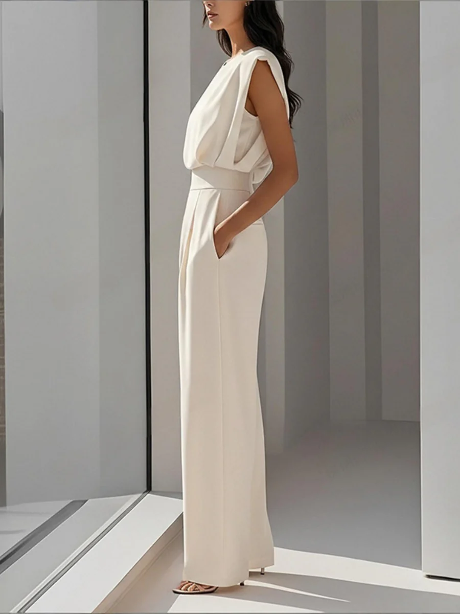 Sleeveless Waist Temperament Commuting Jumpsuits - Image 2