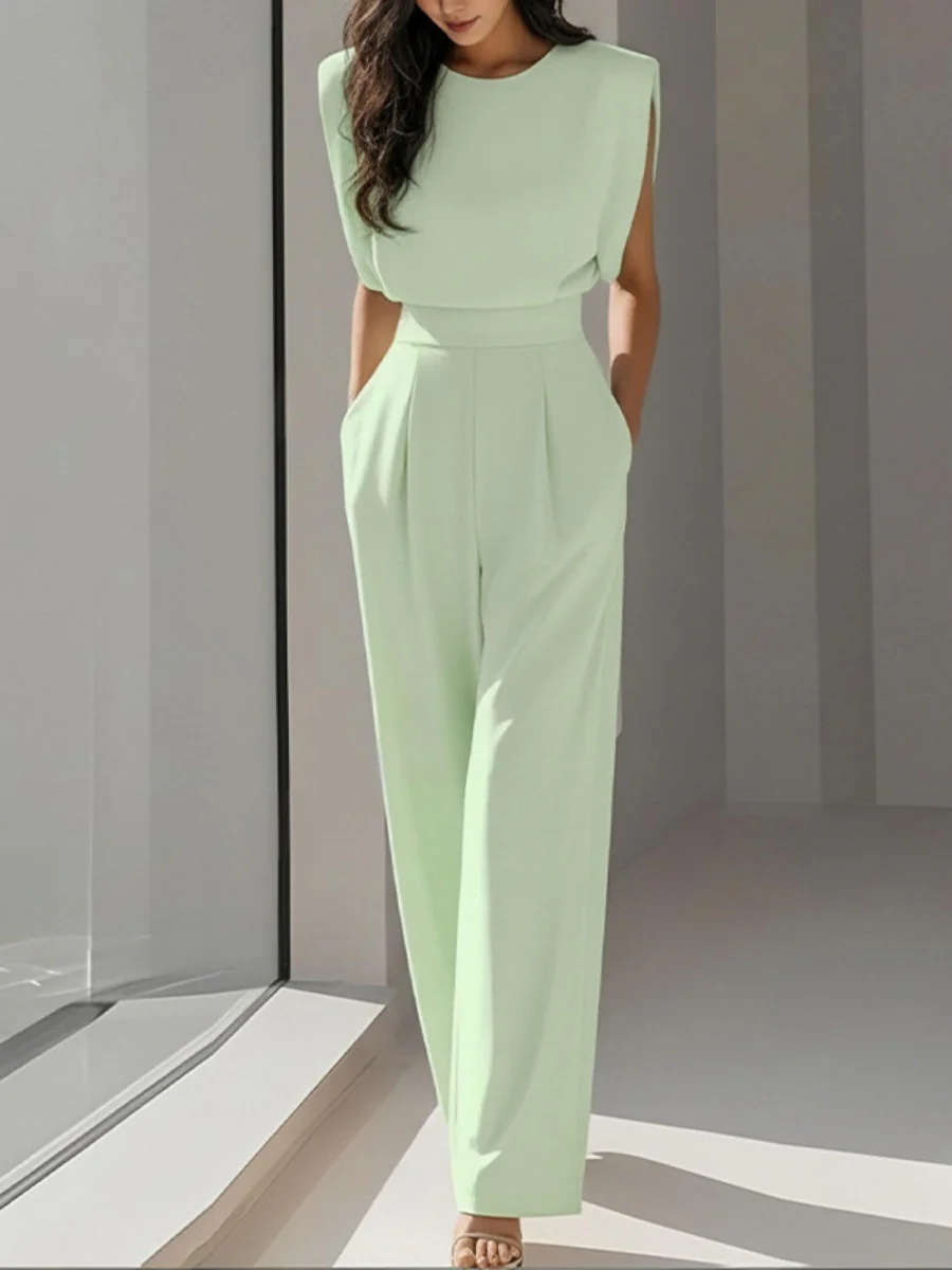 Sleeveless Waist Temperament Commuting Jumpsuits - Image 4