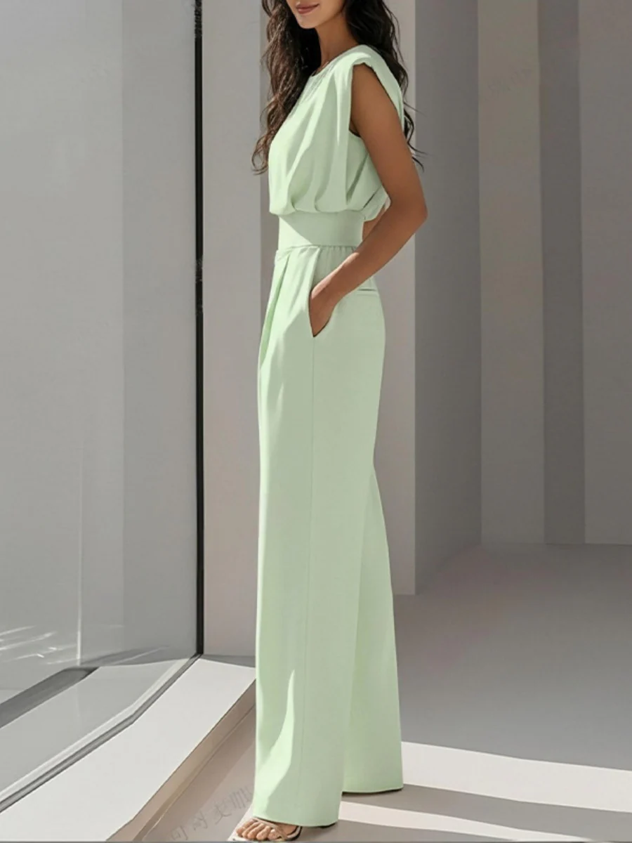 Sleeveless Waist Temperament Commuting Jumpsuits - Image 5