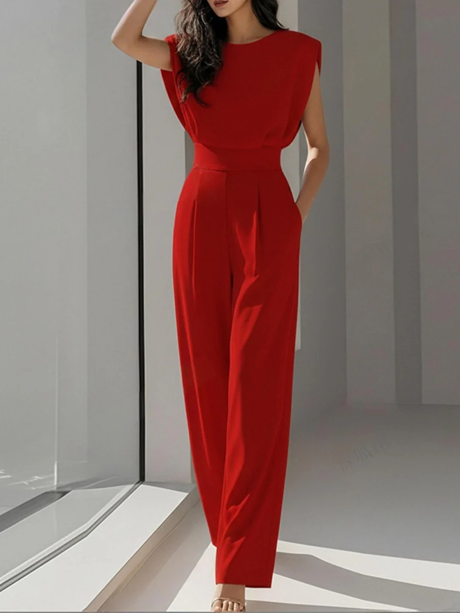 Sleeveless Waist Temperament Commuting Jumpsuits - Image 8