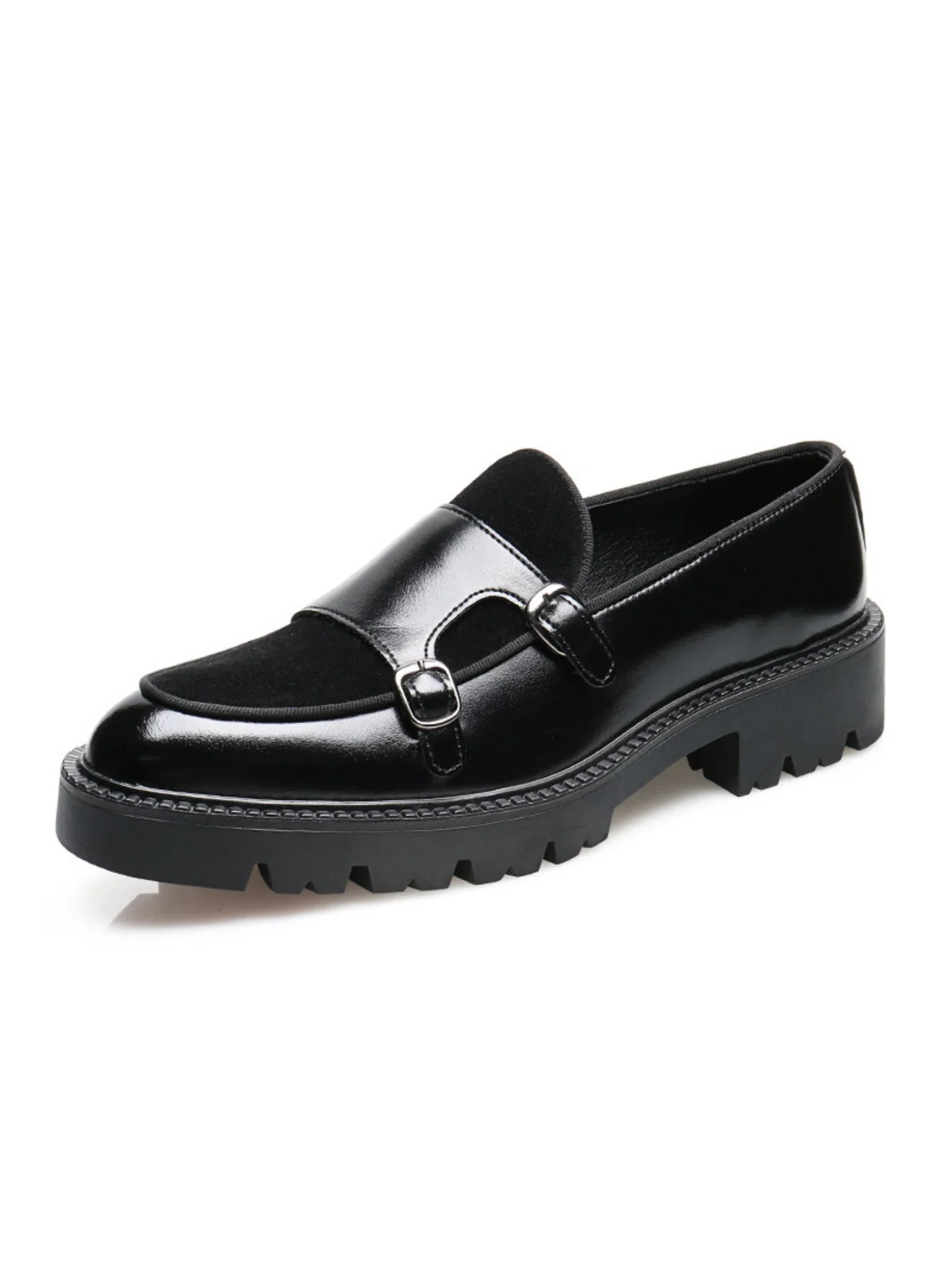 Patchwork Platform Slip-on Loafers - Image 20