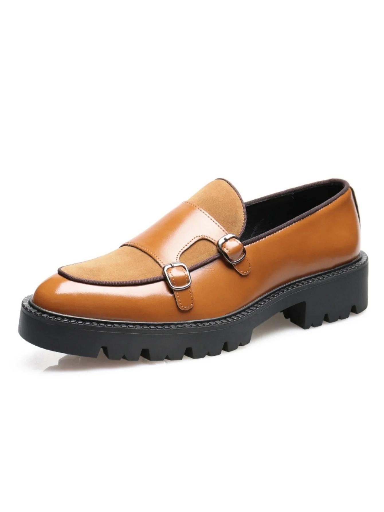 Patchwork Platform Slip-on Loafers - Image 21