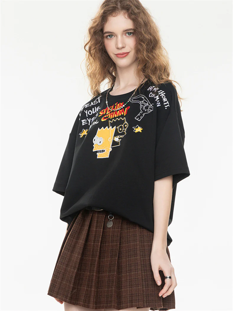 American Retro Relaxed Oversized Top With Dropped Shoulders - Image 14
