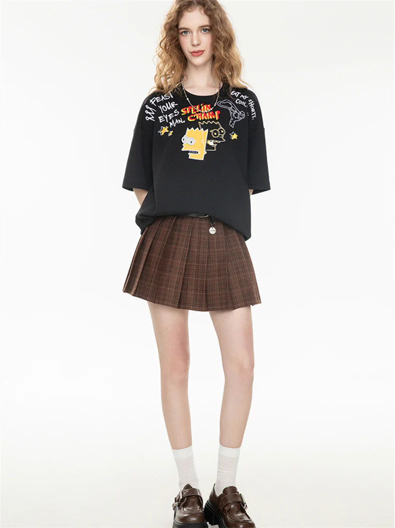 American Retro Relaxed Oversized Top With Dropped Shoulders - Image 2