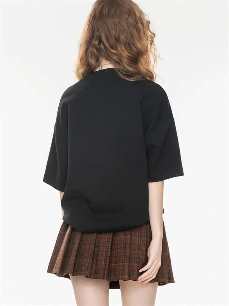 American Retro Relaxed Oversized Top With Dropped Shoulders - Image 3