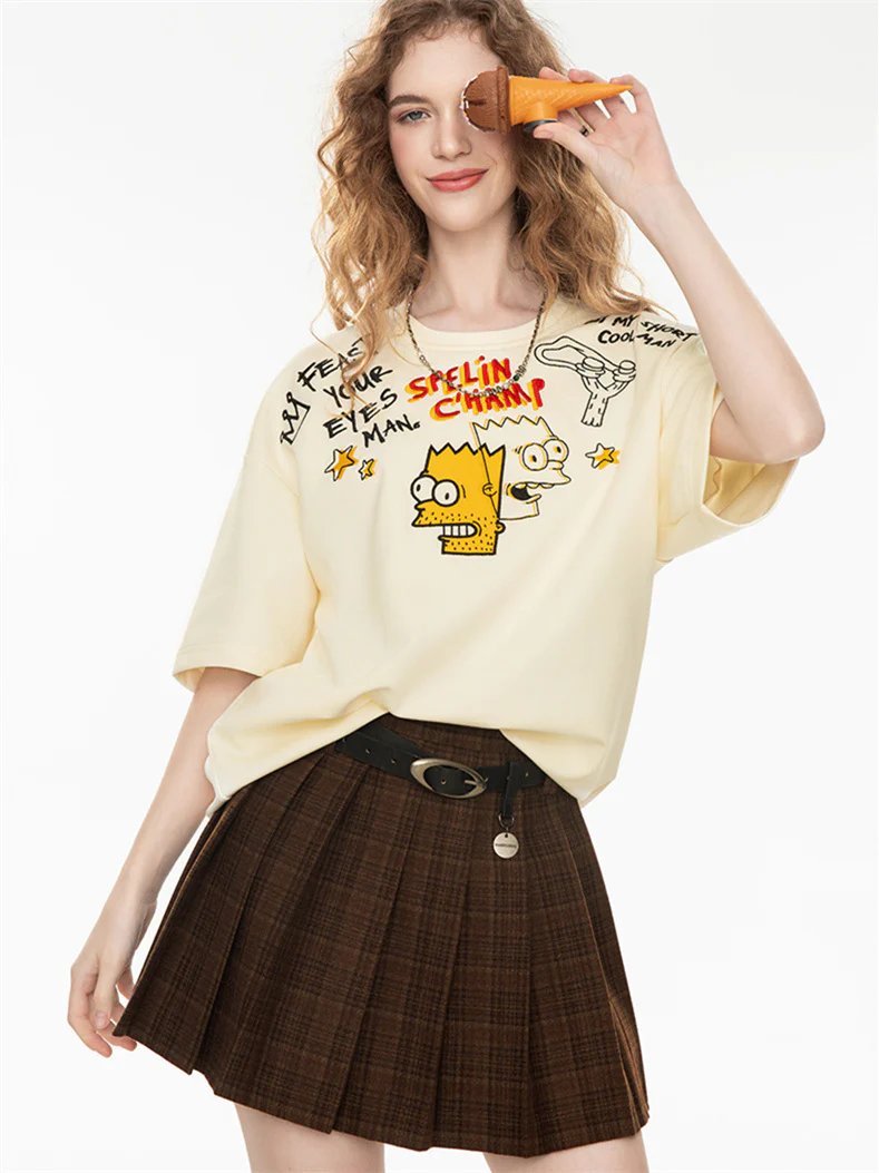American Retro Relaxed Oversized Top With Dropped Shoulders - Image 9