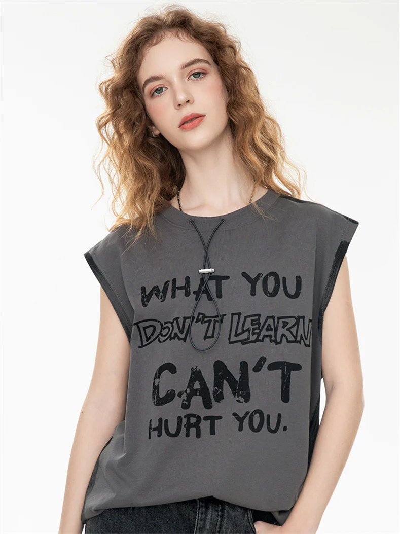 Street Graffiti Loose-fitting Sleeveless Sports Top - Image 12
