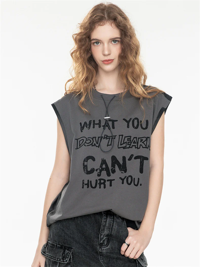 Street Graffiti Loose-fitting Sleeveless Sports Top - Image 14