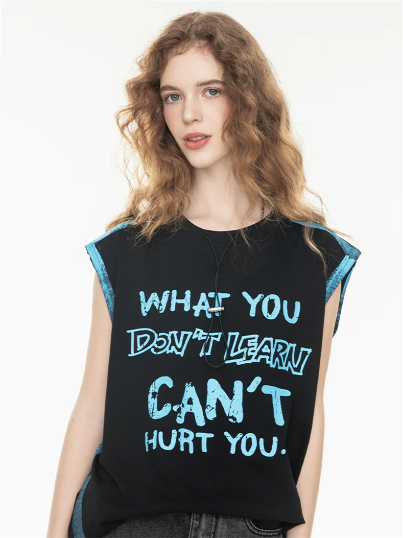 Street Graffiti Loose-fitting Sleeveless Sports Top - Image 8