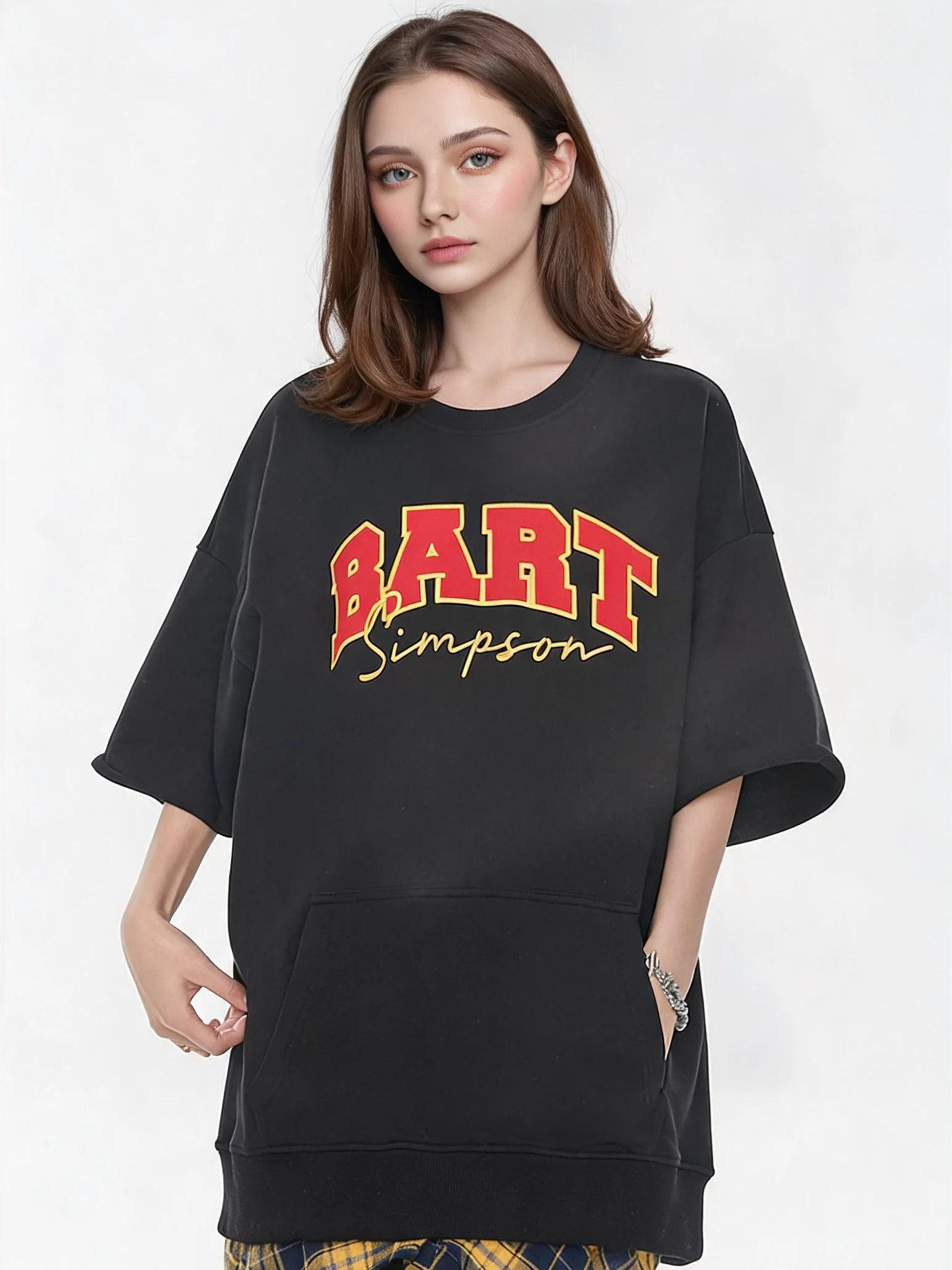 Simpson American Preppy Style Oversized T-shirt - Image 13