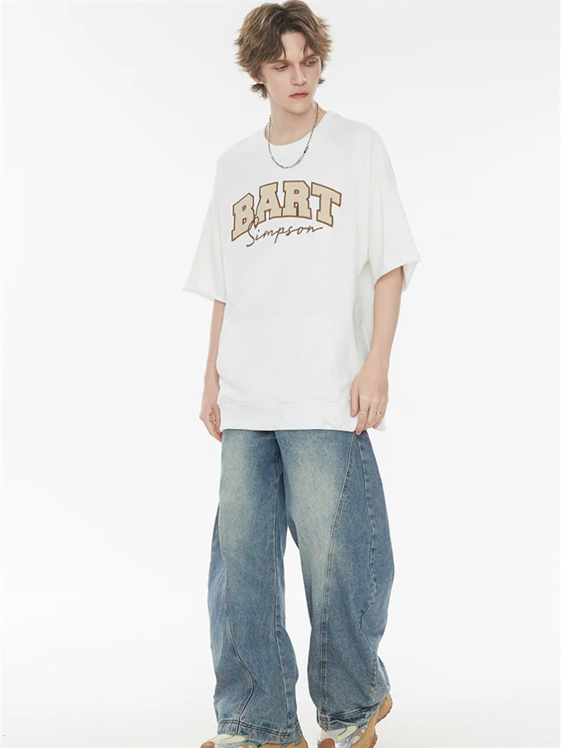 Simpson American Preppy Style Oversized T-shirt - Image 4