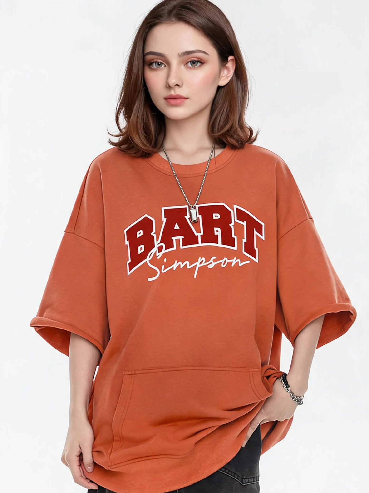 Simpson American Preppy Style Oversized T-shirt - Image 7