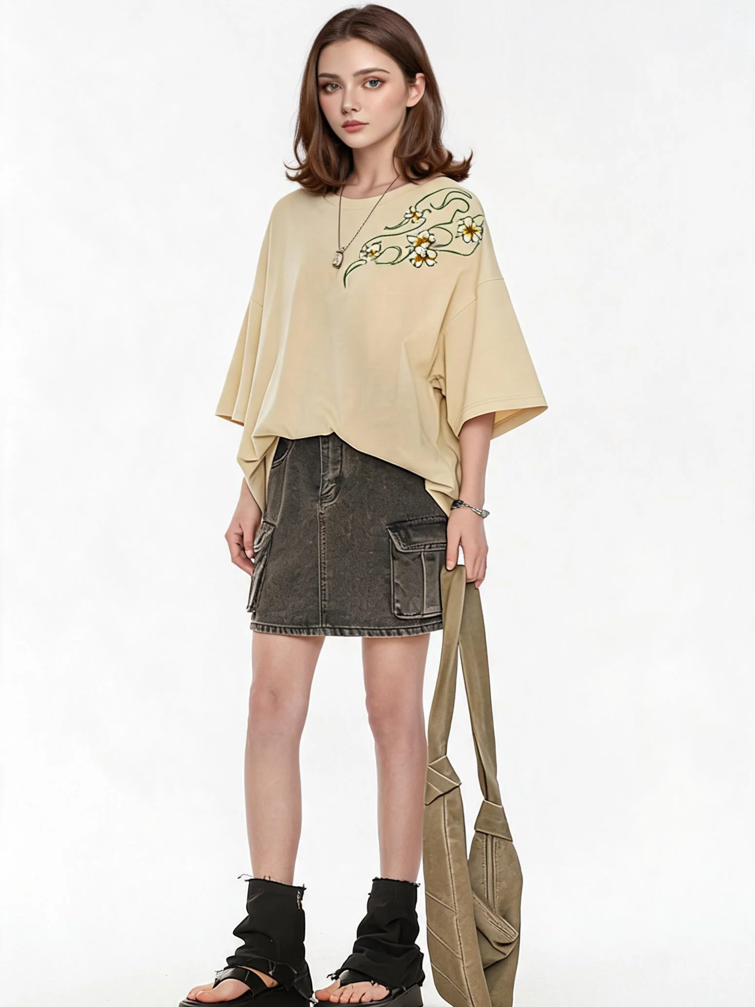 Fresh And Gentle Style Oversized Casual T-shirt - Image 10
