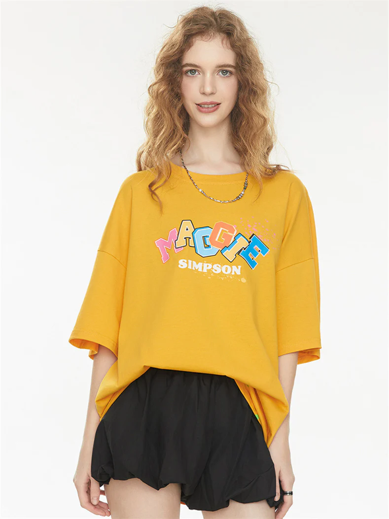 Playful 3D Bubble Print Drop Shoulder Short Sleeve - Image 5