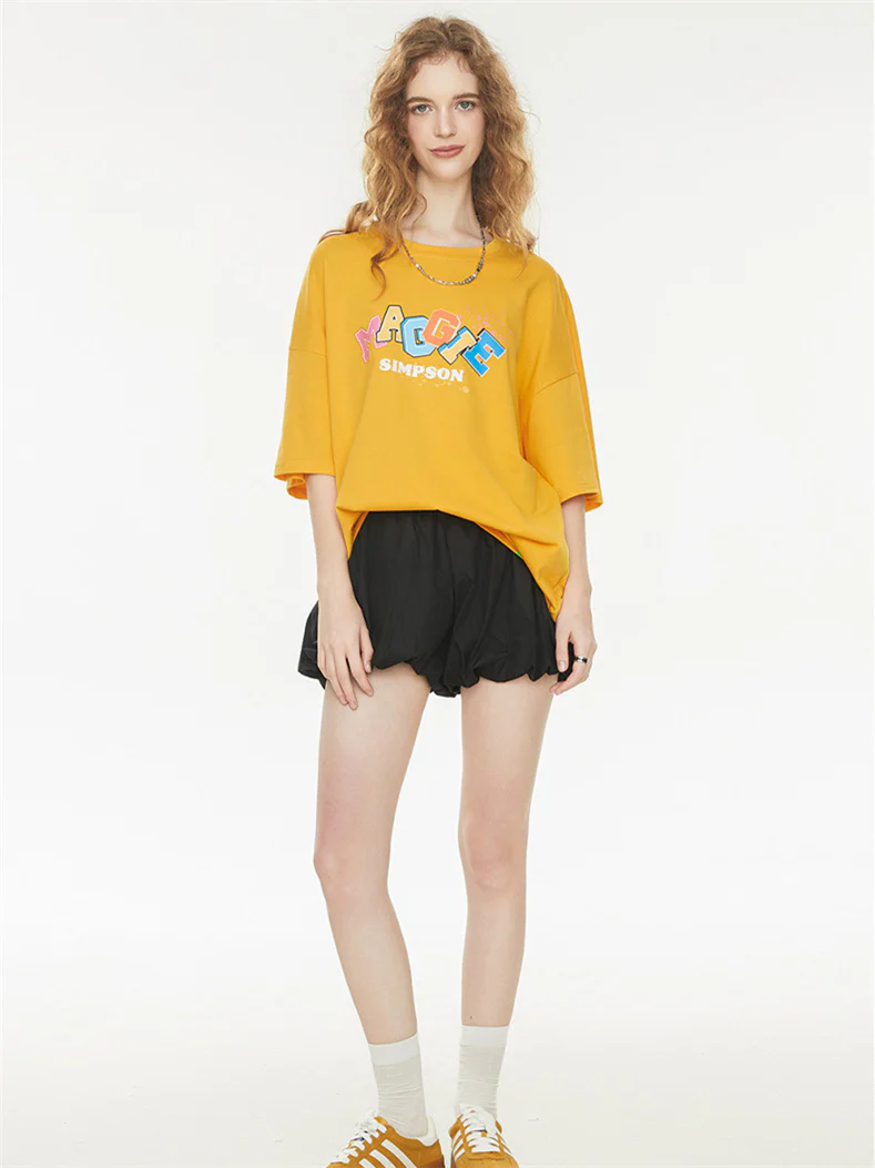 Playful 3D Bubble Print Drop Shoulder Short Sleeve - Image 6