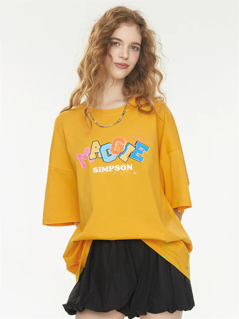 Playful 3D Bubble Print Drop Shoulder Short Sleeve - Image 8