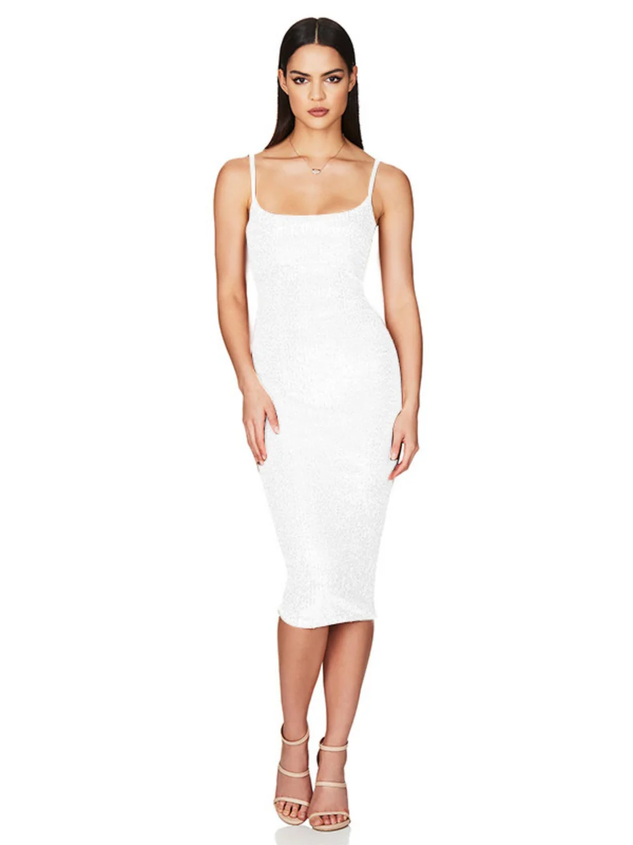 Sequined Backless Halter Dress - Image 10