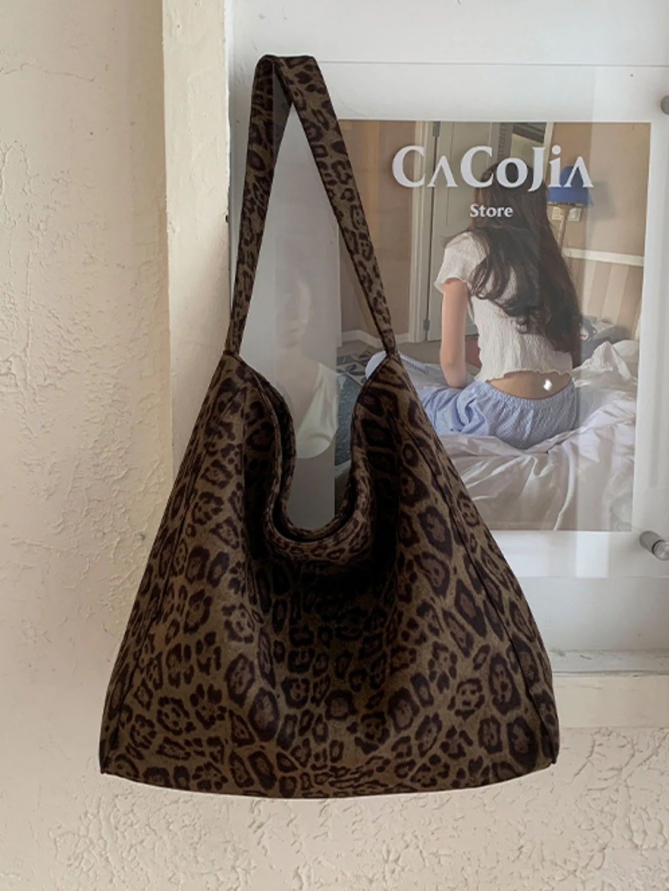 Leopard Print Large Capacity Shoulder Bag - Image 19